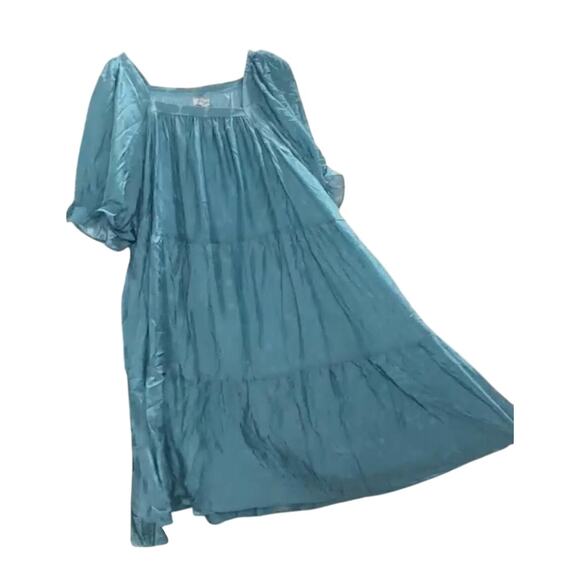 Polagram Dresses & Skirts - Polagram Teal Dress Plus Size 2X